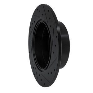 Chevrolet Astra Brake Rotor (1) - Rear Left - R1 Concepts - Drilled & Slotted - Black - `97-`08